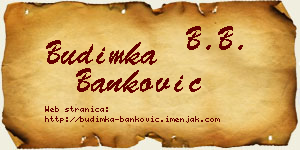 Budimka Banković vizit kartica